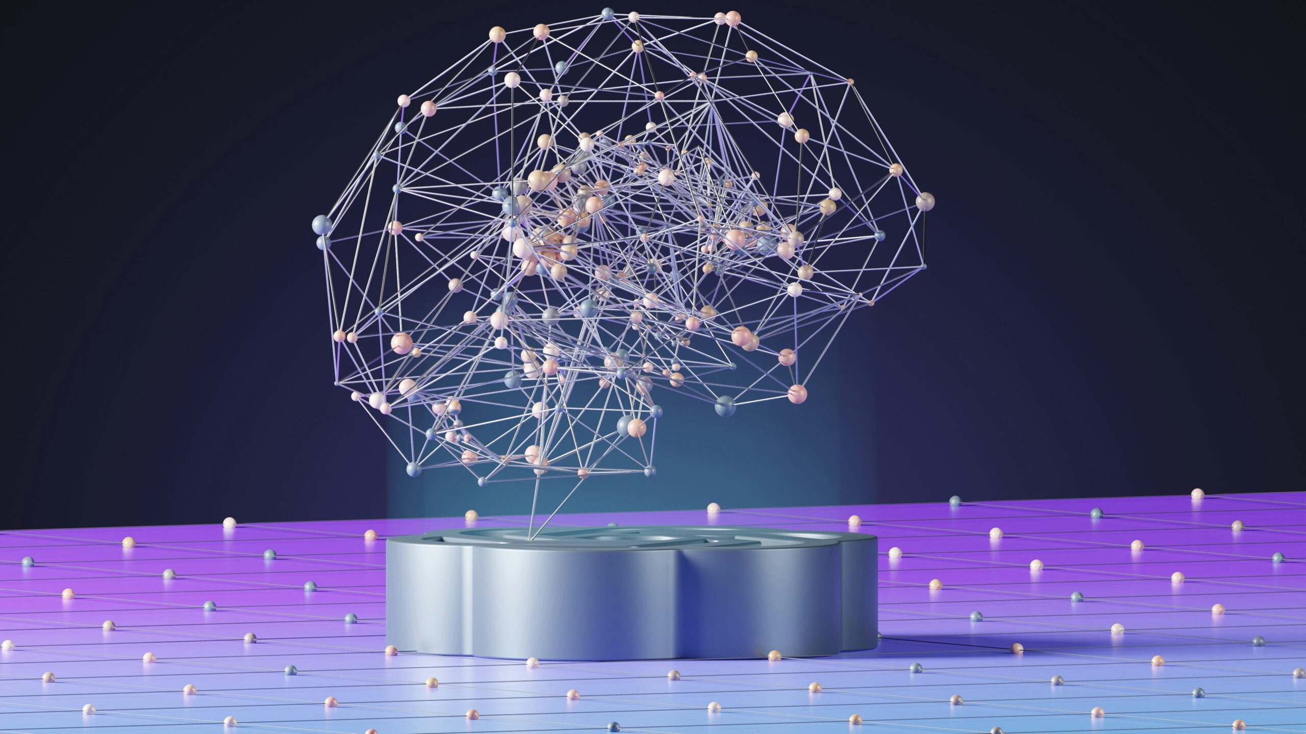 digital illustration of a brain to represent AI
