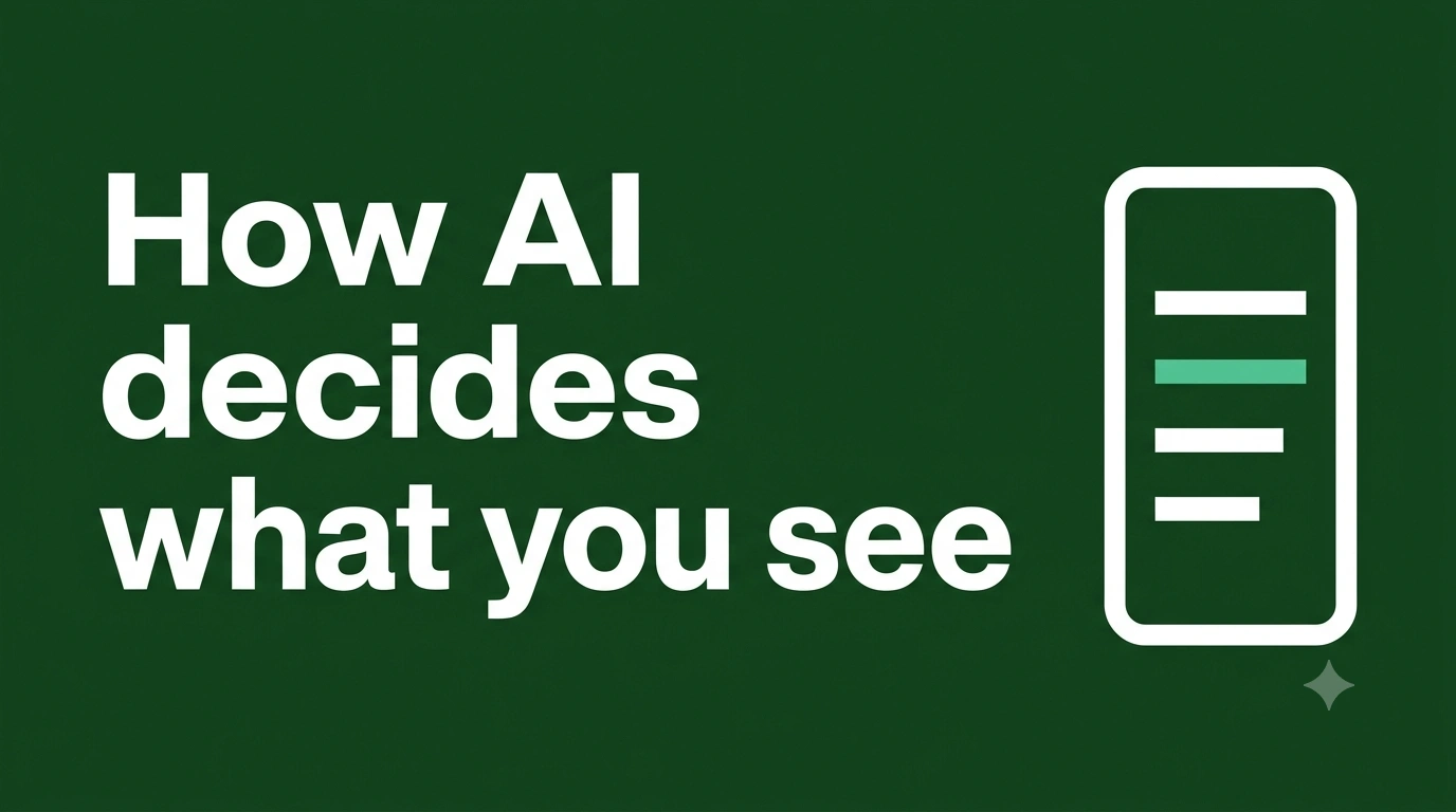 Cover graphic for an article on how AI shapes social media algorithms
