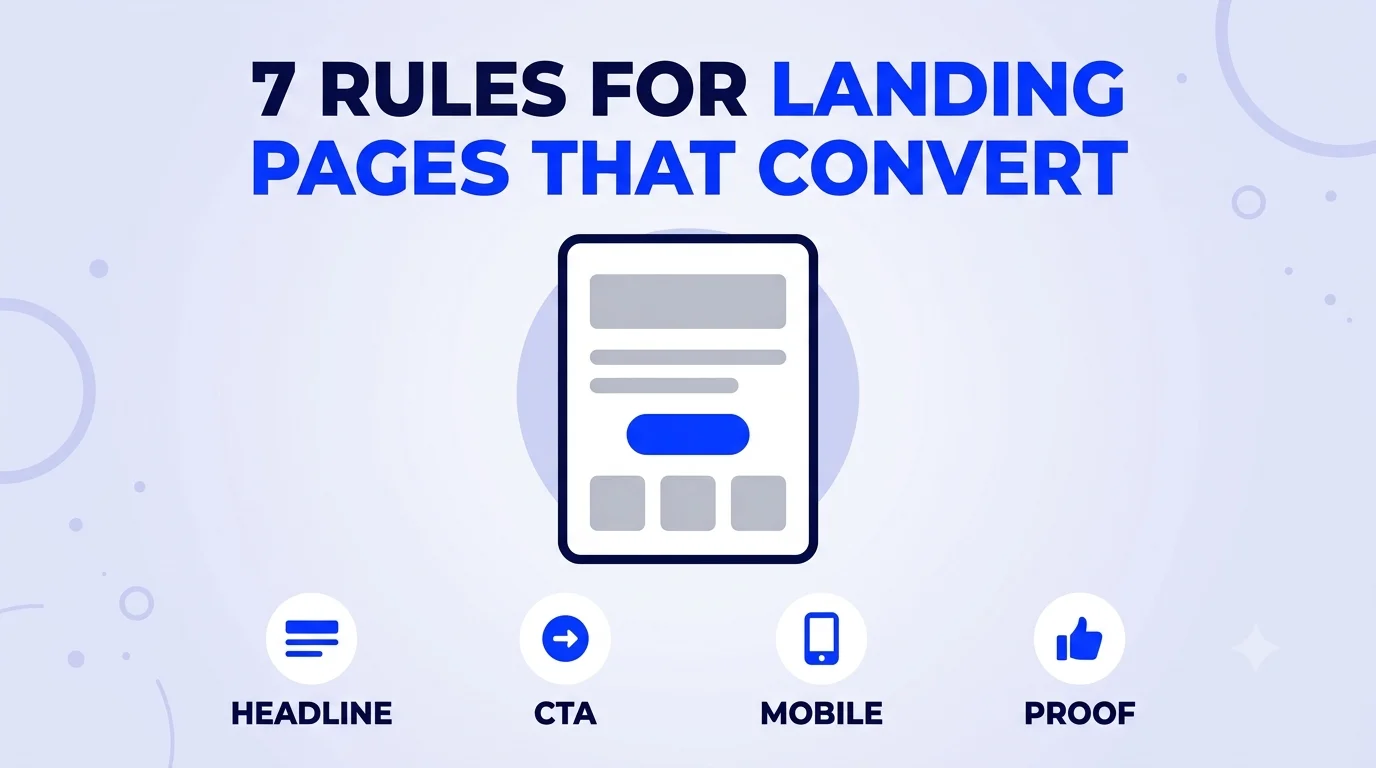 A landing page wireframe with a single call to action button, headline, body text and testimonials