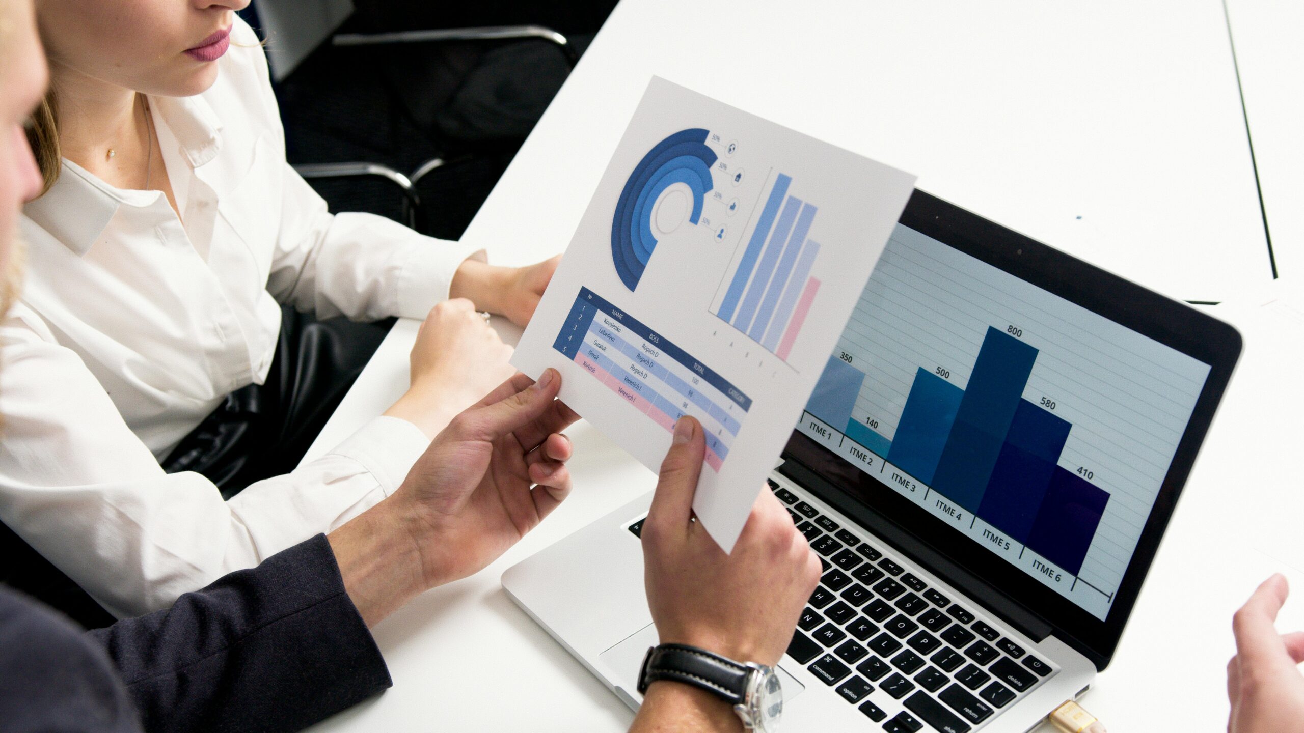 Team analyzing marketing data for a data driven marketing guide