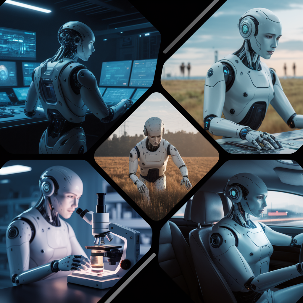 Different types of AI agents operating across multiple industries