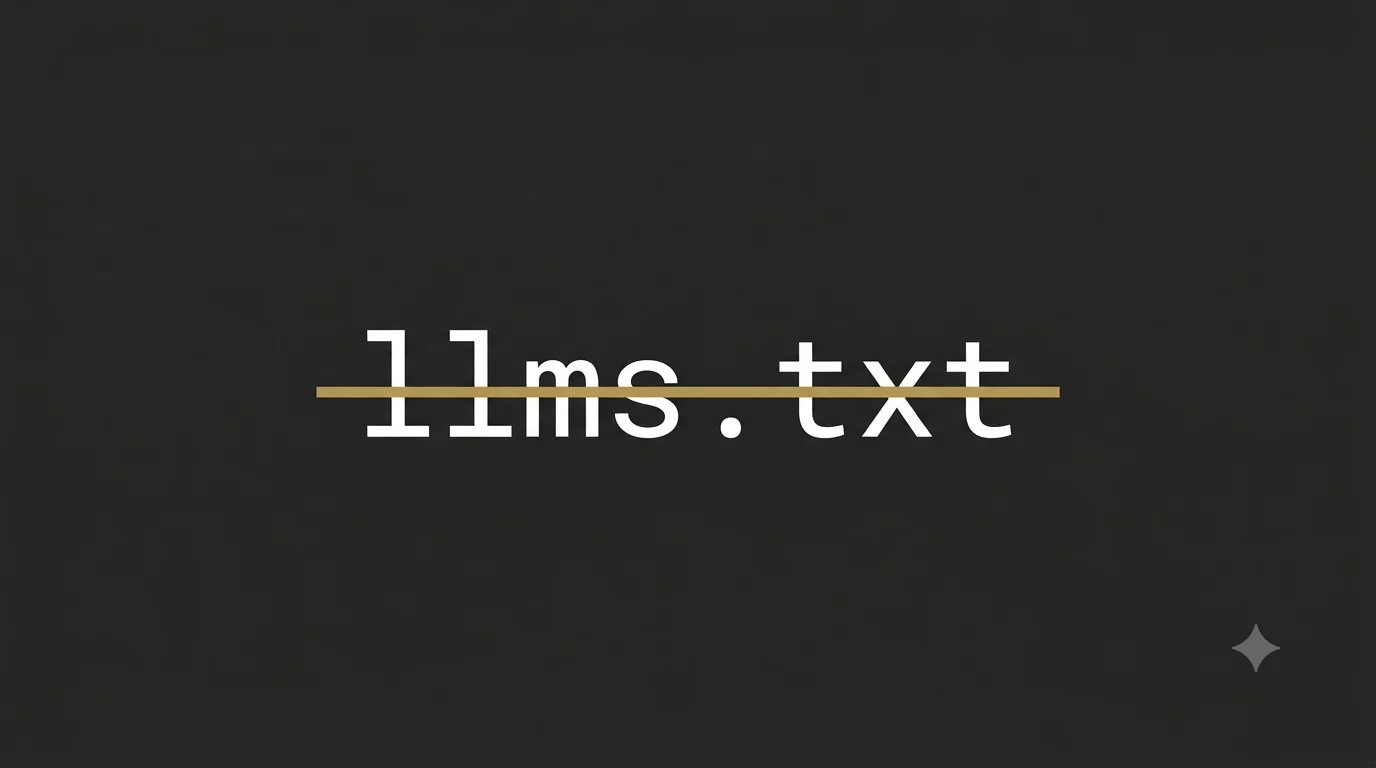 You Don't Need an llms.txt File