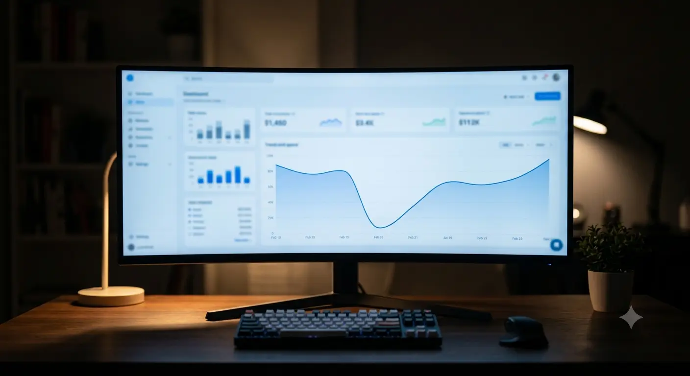 Google Ads dashboard on a monitor representing wasted ad spend
